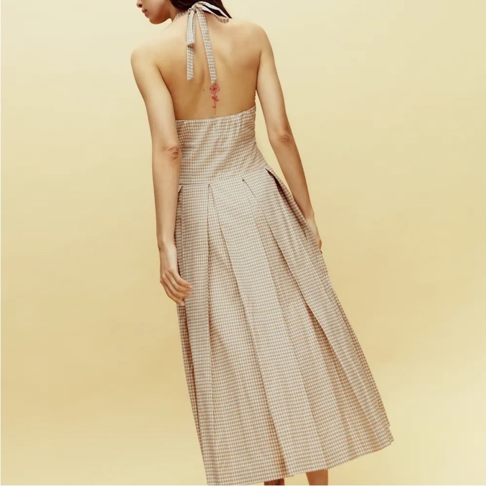 Reformation Beaux Dress in Anzo Check - Picture 6 of 13